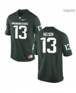 Youth Laress Nelson Michigan State Spartans #13 Nike NCAA Green Authentic College Stitched Football Jersey GH50Q52KA